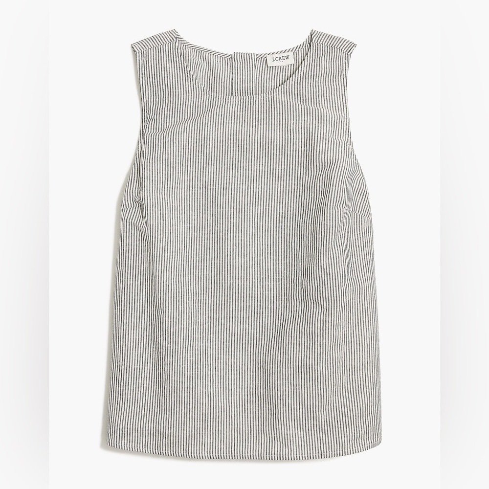 J. Crew Linen Blend Button Back Tank Top